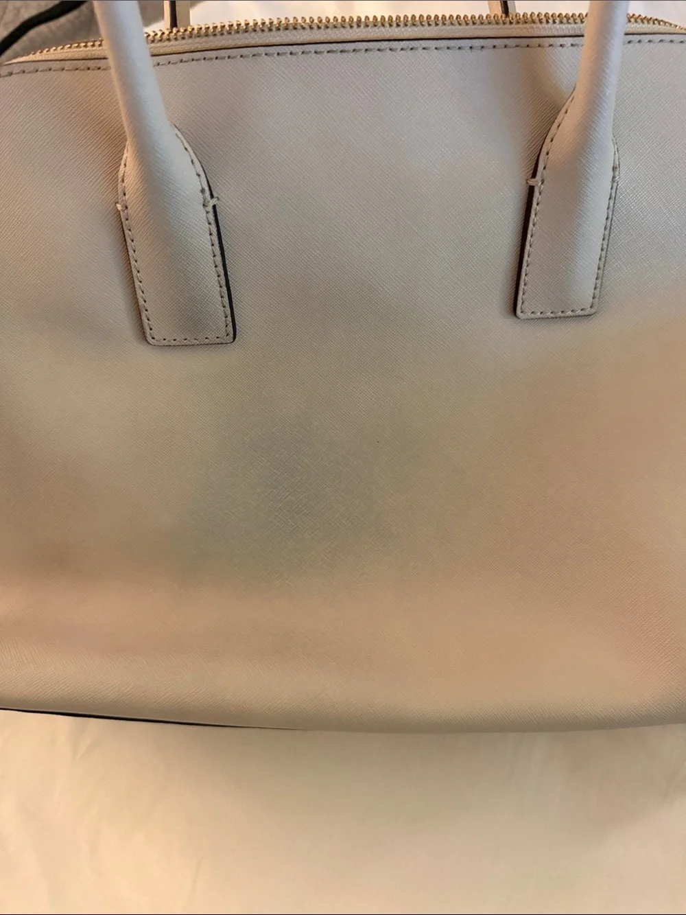 kate spade New York Beige and Black Leather Dome Satchel